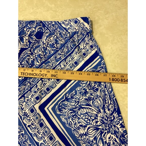 Lilly Pulitzer Marnie Maxi Skirt Blue Crush Stretchy Pull On Sz XS Chinoiserie - Picture 8 of 10